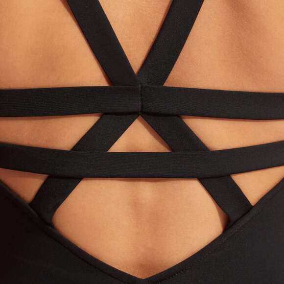 Seafolly Collective Deep V Maillot One Piece Swimsuit Black 14 L/XL - Picture 4 of 5